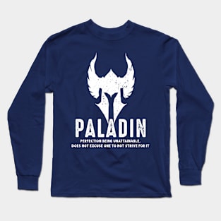 Funny Paladin Gamer D20 Dice Dungeon Dragons Gaming Gift Long Sleeve T-Shirt